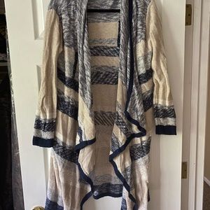 Blue and White Long Sweater